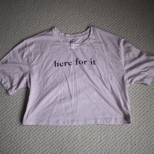 Fabletics Cropped Workout Tee | Size L